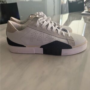 P448 White and Black Men's Sneakers